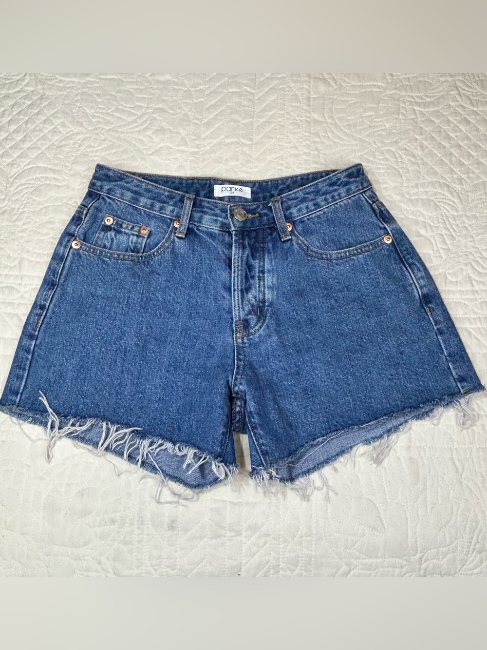 Parke Medium Wash Blue Denim Shorts Jeans Women’s Size 25
